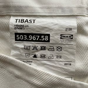 White Tibast Ikea Curtains